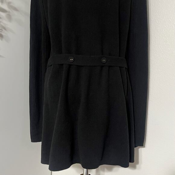 CAbi #6174 Women's Black Notched Lapel Collar Jackie Cardigan Sweater‎ Size L - Picture 11 of 12